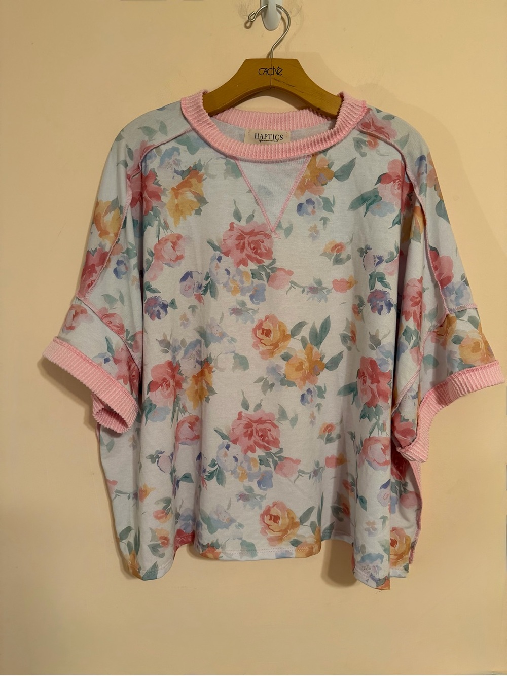 Floral Mixed Media Top - Picture 2 of 9